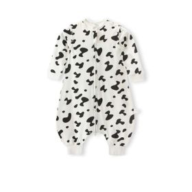 Sleeping Bunting Bag 4 Seasons Detachable Sleeve Baby Sleep Bag,Cow M
