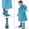 Cute Starry Kids' Rain Boots Blue Children Rainy Days Shoes 16.5CM