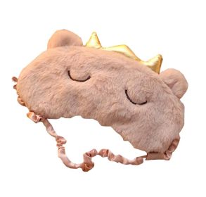 3D Cute Face Adjustable Sleeping Blindfold for Yoga Traveling Sleeping Party,F