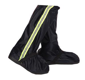 High Tube Rain Boots Cover Thick Wear-Resistant Non-slip Shoe Cover,Black