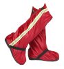 High Tube Rain Boots Cover Thick Wear-Resistant Non-slip Shoe Cover,Red