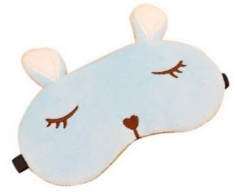 Breathable Cute Men And Women Sleeping Eye Masks, Light Blue Cartoon Rabbit