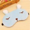 Breathable Cute Men And Women Sleeping Eye Masks, Light Blue Cartoon Rabbit