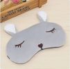 Breathable Cute Men And Women Sleeping Eye Masks, Gray Cartoon Rabbit