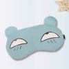 Breathable Cute Men And Women Sleeping Eye Masks, Blue Long Eyes