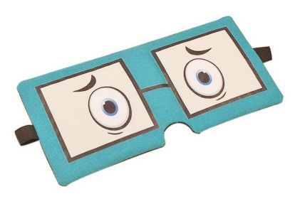 Breathable Cute Men And Women Sleeping Eye Masks, Big Square Eyes