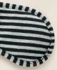 Black Gray Stripe Style Soft Breathable Cotton Eye Mask For Sleep Camping Travel