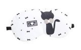 2 Pack Cartoon Summer Cool Breathable Sleeping Light Shading Eye Mask, Black Cat
