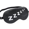 Sleeping Eye Mask Silk Sleep Mask Eye-shade BreatheFreely Aid-sleeping ZZZ Black