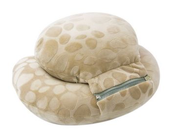 Removable And Washable Plush Double Sleeping Pillow, Khaki Dots