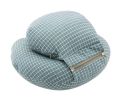 Removable And Washable Plush Double Sleeping Pillow, Dark Green Plaid Pattern