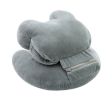 Removable And Washable Plush Double Sleeping Pillow, Gray Bear