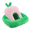 Plush Double Layer Sleeping Pillow Neck Nap Pillow, Watermelon Green