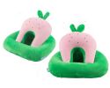 Plush Double Layer Sleeping Pillow Neck Nap Pillow, Watermelon Green