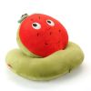 Plush Double Layer Sleeping Pillow Neck Nap Pillow, Red And Green