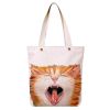 Japanese Canvas Bag Carrier Bag Folding Shopping Bags,Sleeping Cat