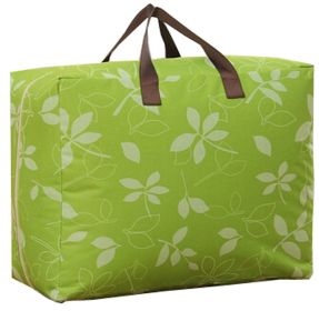 Two Oxford Storage Quilt Bags Space Saver Bags Clothes Storage Cases Baggage bags 58x39x23cm(Green)