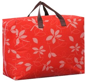Two Oxford Storage Quilt Bags Space Saver Bags Storage Cases Baggage bags 58x39x23cm (Red Willow)