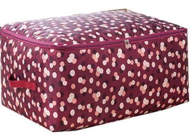 Two Oxford Storage Quilt Bags Space Saver Bags Storage Cases Baggage bags 70x50x30cm (Wine-Red)