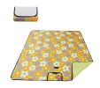 Waterproof Picnic Mat Lawn Beach Mats Portable Camping Mat, Flower Pattern