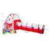 Kids Play Tents Indoor/Outdoor Play Tent with Tunnel (Under 3 Years Old, Red)