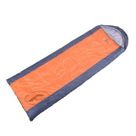 Outdoor Envelope Sleeping Bag for 3 Season Mild Weather (Orange)