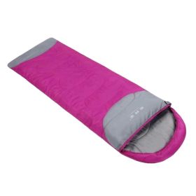 Outdoor Envelope Sleeping Bag for 3 Season Mild Weather (Rose-red)