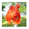 One-piece Raincoat Poncho Rain Cape Outdoor Hiking Camping (Orange)
