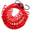 Clothesline for Camping Travel, 12 Metal Clips, 1.98M, Red