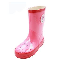Fashionable Kid's Rain Boots Shoes Children Waterproof Rain Boots,Pink Elephant