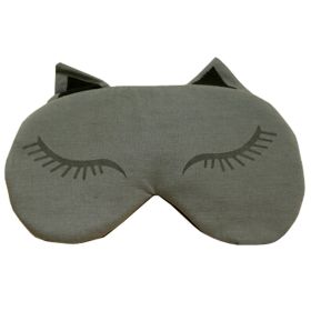 Cartoon Sleeping Eye Mask Sleep Mask Eye-shade Aid-sleeping Cute Cat Grey