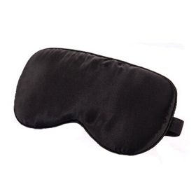 Silk Sleeping Eye Mask Sleep Mask Eye-shade Aid-sleeping,Black