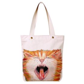 Japanese Canvas Bag Carrier Bag Folding Shopping Bags,Sleeping Cat