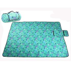 Moistureproof Waterproof Picnic/Camping Mat Baby Crawl Mat, Whale, Cyan