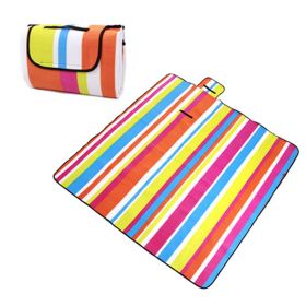 200x200CM Waterproof Moistureproof Camping/Picnic Blanket Baby Crawl Mat Rainbow