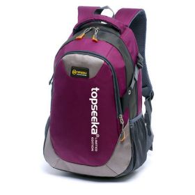 Outdoors Backpack For Travelling Camping Hiking And Mountaineering (Deep-purple)